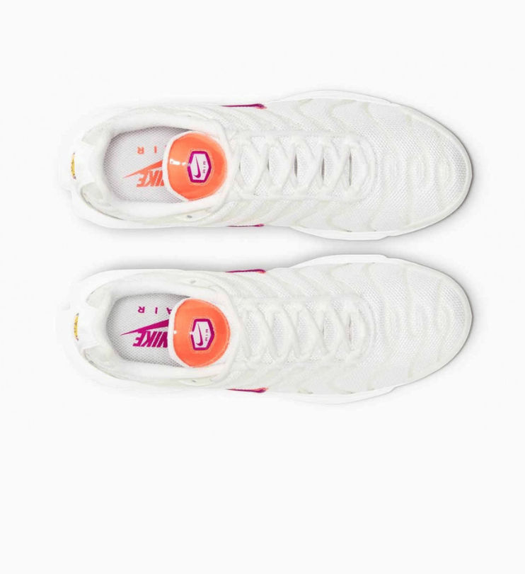 NIKE AIR MAX PLUS TN "WHITE ORANGE FLAME"