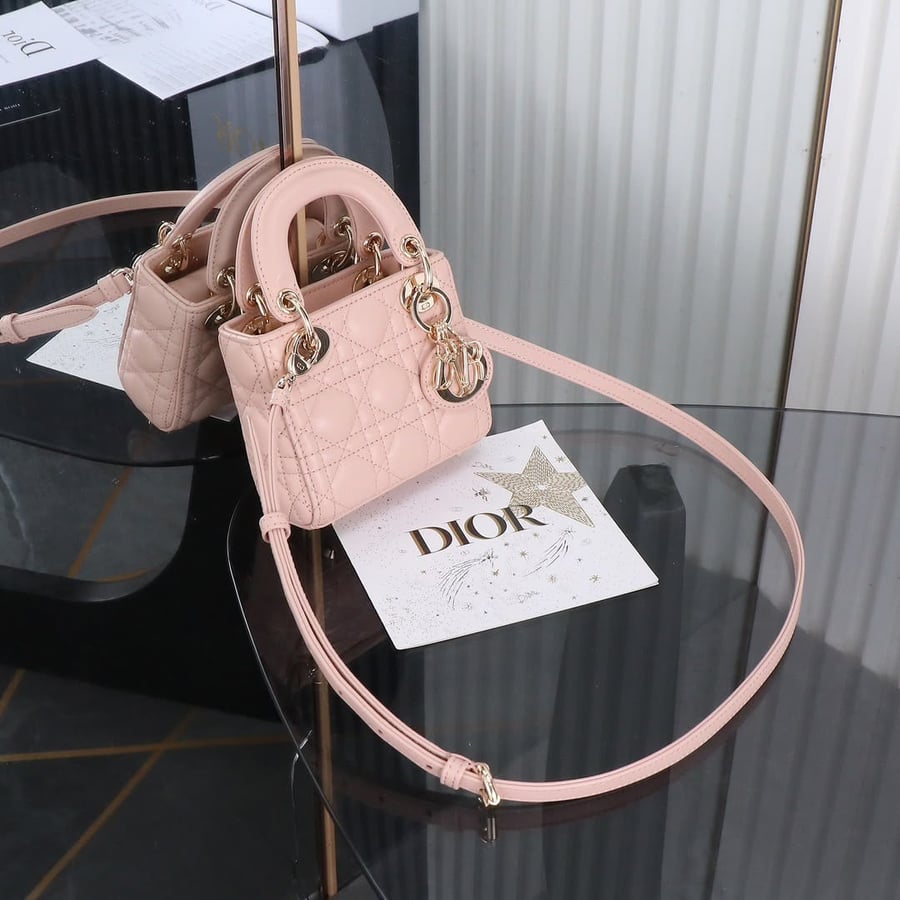 Lady Dior Micro Bag — Pink