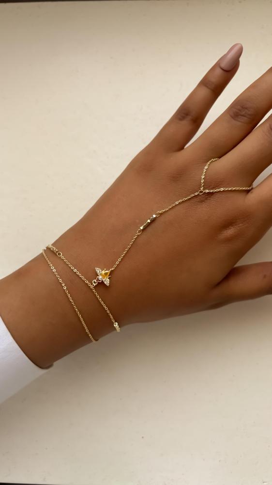 اسورة كف النحلة الذهبية   / Hand chain