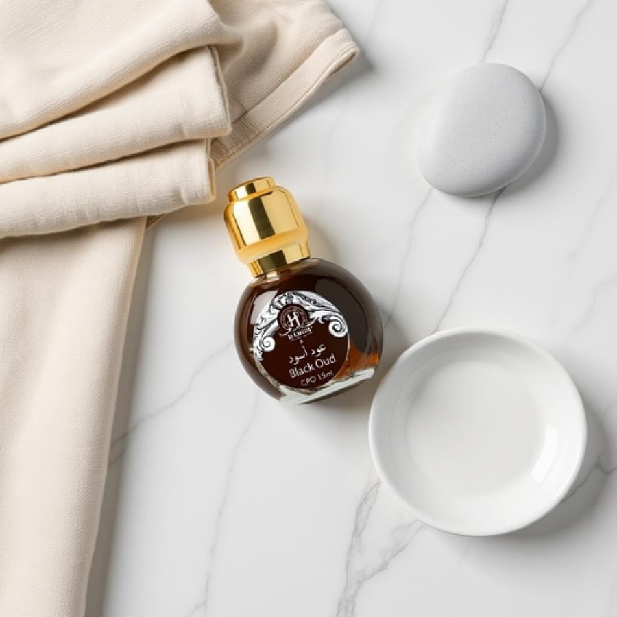 حامدي زيت عطري عود أسود رجالي 15 مل