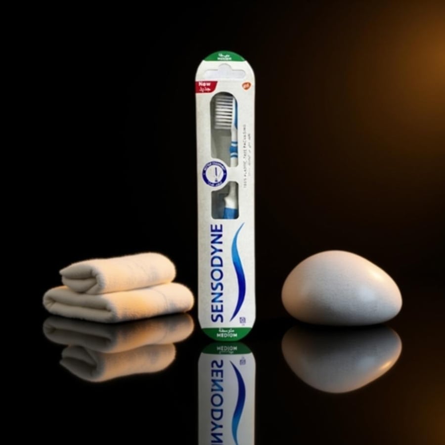 سنسوداين فرشاة أسنان ترو وايت متوسطة 1+1