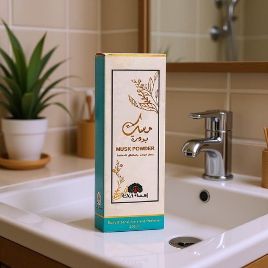 اكسا معطر الجسم والمناطق الحساسة مسك بودرة 200 مل