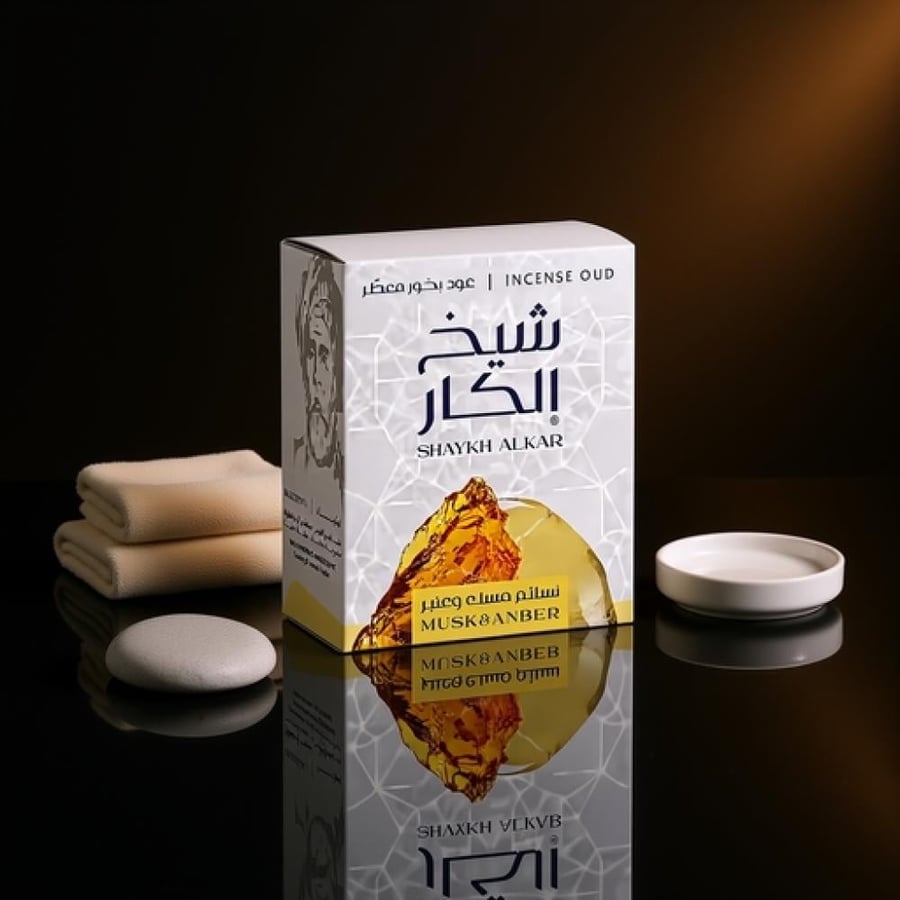 شيخ الكار بخور مبثوث مباخر نسائم العود والمسك والعنبر 30 جم