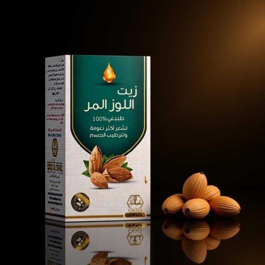 زيت اللوز المر من وادي النحل 125 مل