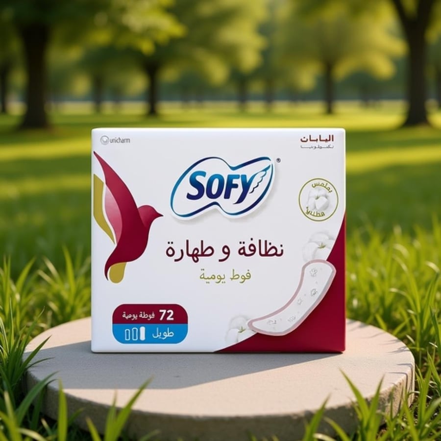 سوفي كلير اند بيور فوط يومية طويلة غير معطرة 72 قطعة