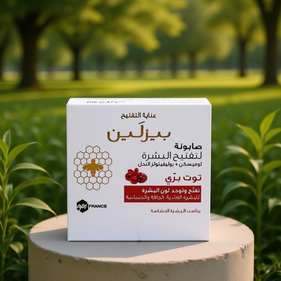 بيزلين صابونة تفتيح الوجه بالتوت الأحمر 85 جم