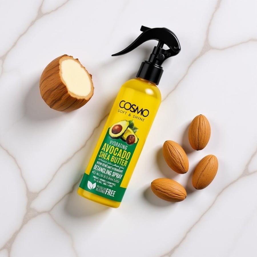كوزمو بخاخ مرطب لفك تشابك الشعر بالأفوكادو وزبدة الشيا 250 مل