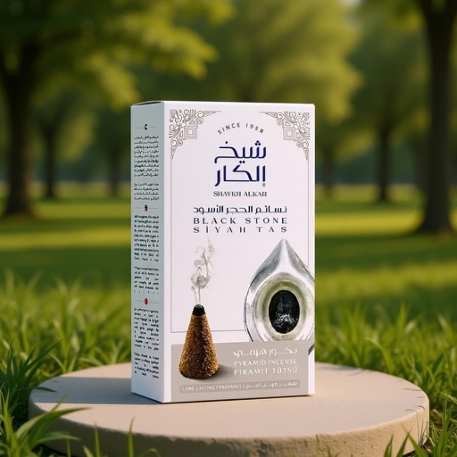 شيخ الكار بخور هرمي نسائم الحجر الأسود 12 قطعة