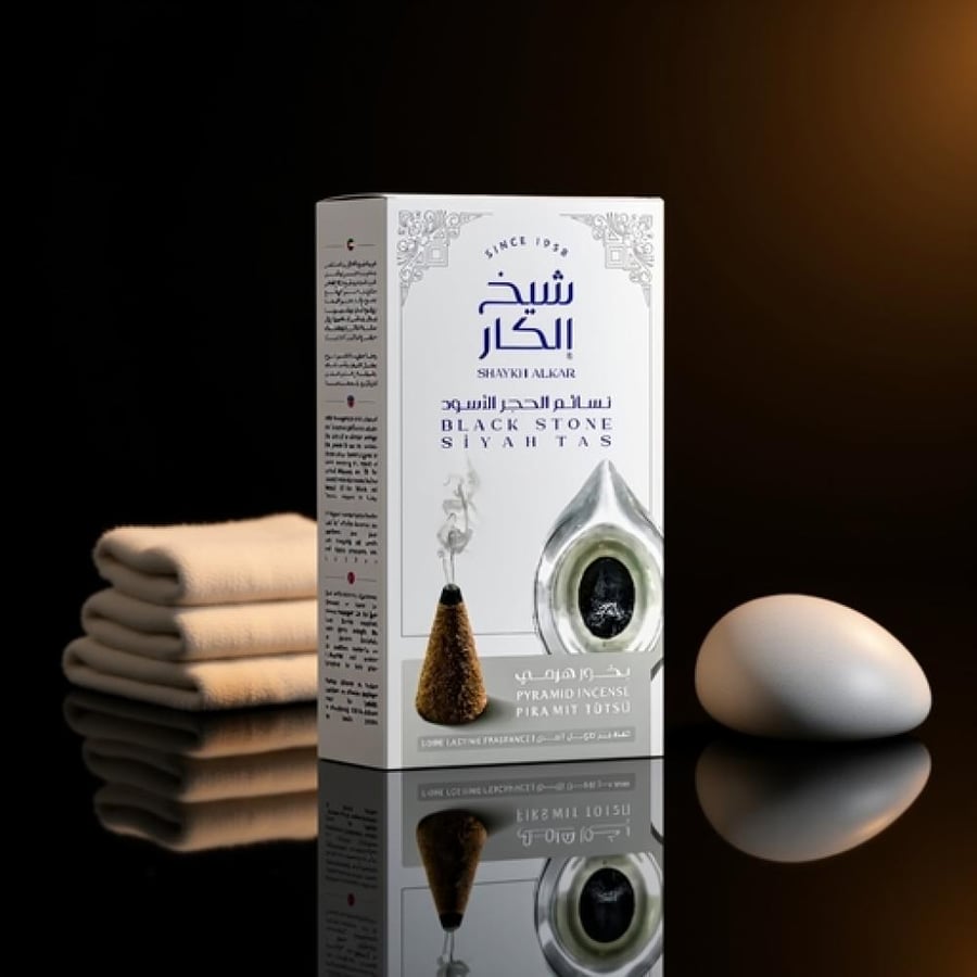 شيخ الكار بخور هرمي نسائم الحجر الأسود 12 قطعة