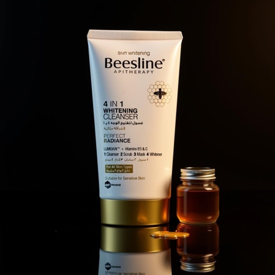 غسول بيزلين للوجه 4 في 1 لتفتيح البشرة - 150 مل