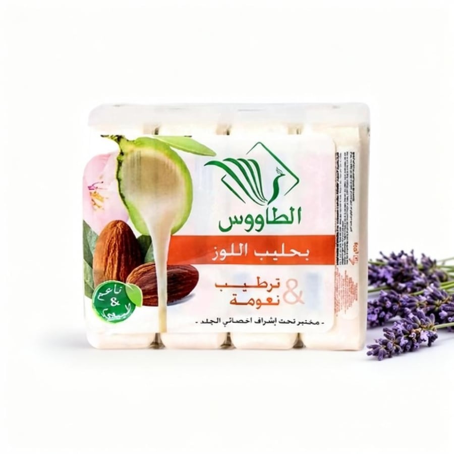 صابون طاووس المغربي بحليب اللوز 4 120 جم