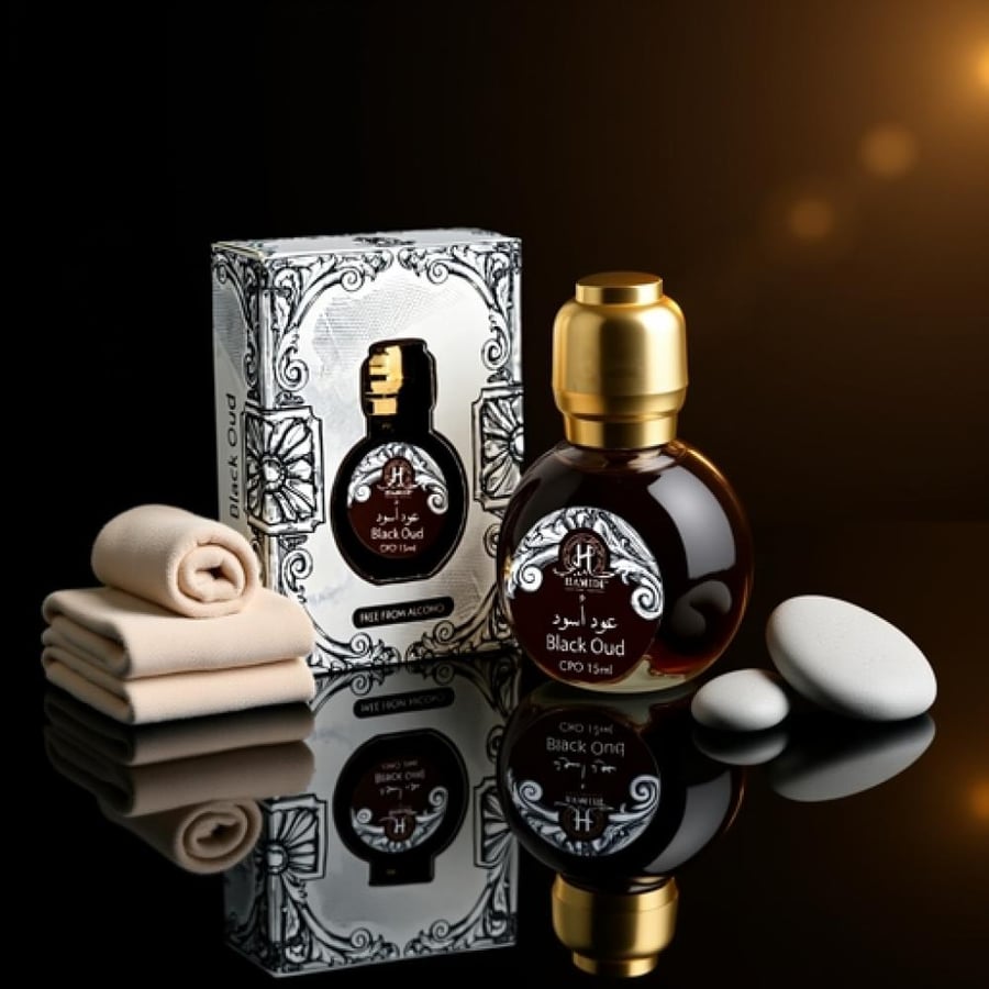 حامدي زيت عطري عود أسود رجالي 15 مل