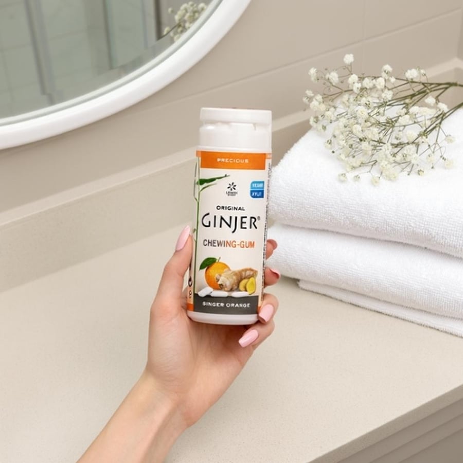 Ginjer Gum علكة زنجبيل بالبرتقال خالية من السكر 30 جم