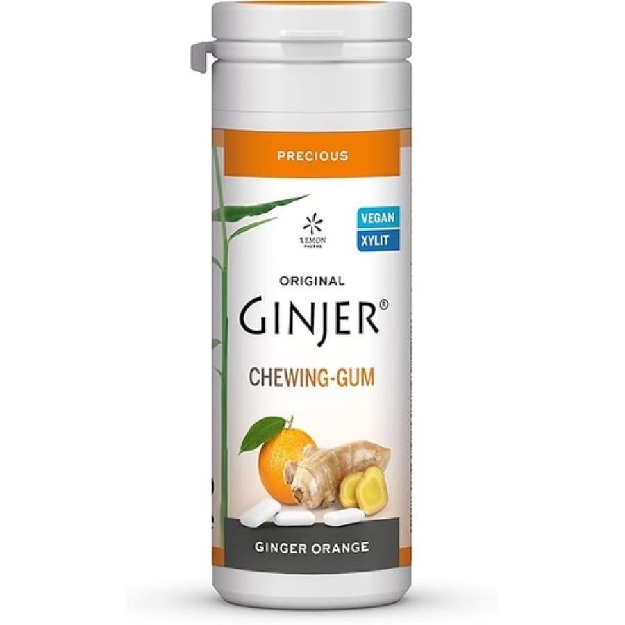 Ginjer Gum علكة زنجبيل بالبرتقال خالية من السكر 30 جم