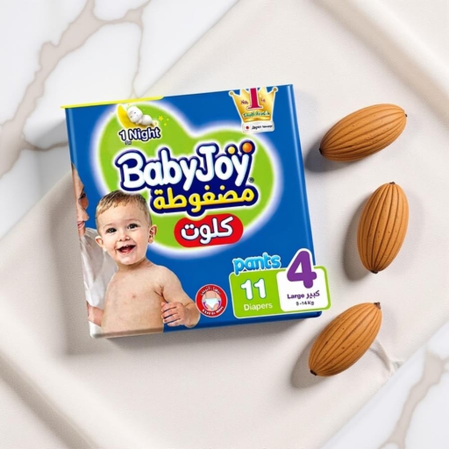 بيبي جوي حفاضات مقاس 4 كبير - 11 قطعة