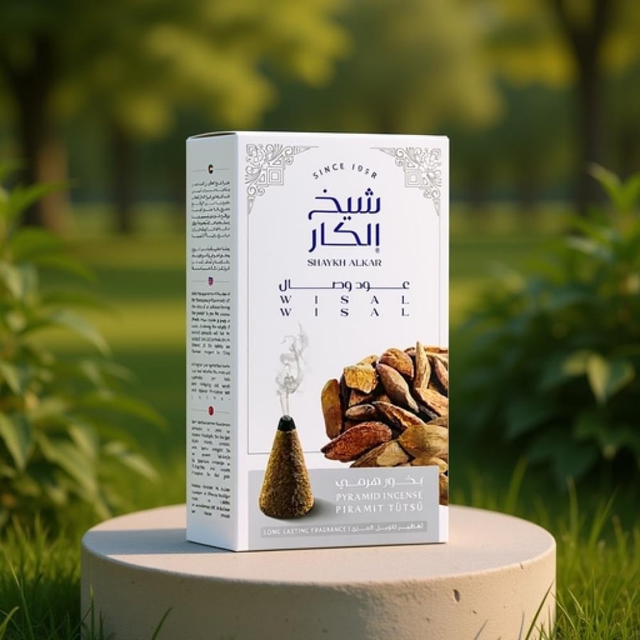 شيخ الكار بخور هرمي نسaims عود وصال - 12 قطعة (30 جم)