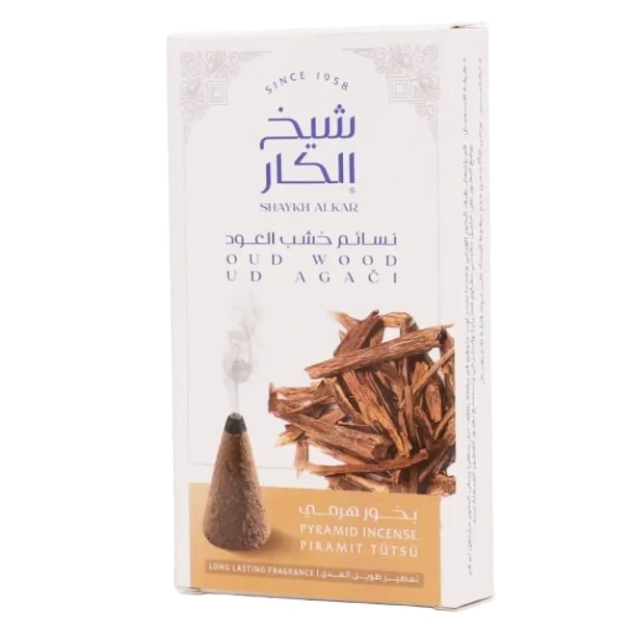 شيخ الكار بخور هرمي نسائم خشب العود - 12 قطعة