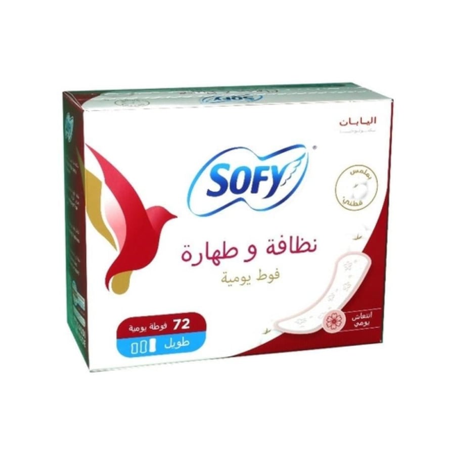 سوفي فوط نسائية يومية بحجم طويل 72 قطعة