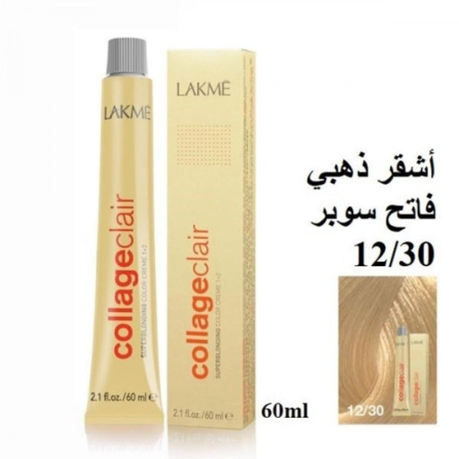 لاكمي كولاج صبغة شعر 12/30 أشقر ذهبي فاتح سوبر 60 مل