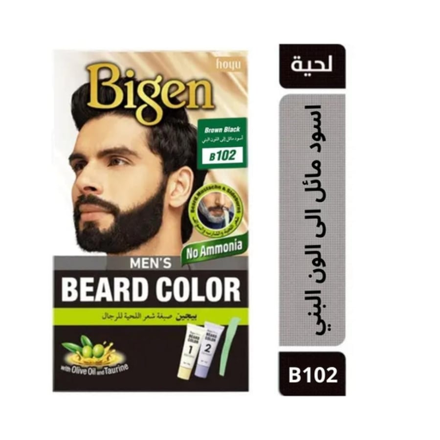 بيجين صبغة شعر اللحية للرجال أسود مائل إلى البني B102