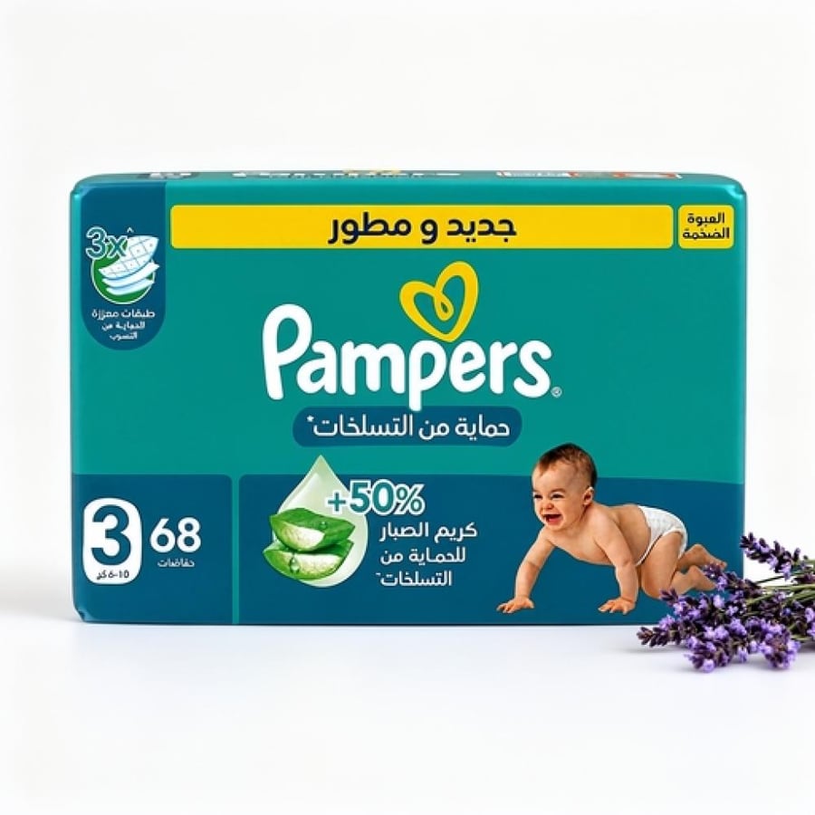 بامبرز حفاضات أطفال مقاس 3 - 68 حفاضًا (حتى 10 كجم)