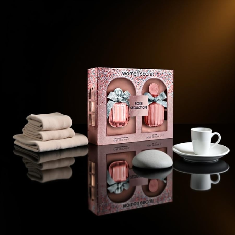 ومن سيكرت مجموعة روز سيداكشن: عطر أو دو بارفان 100 مل وكريم للجسم 200 مل