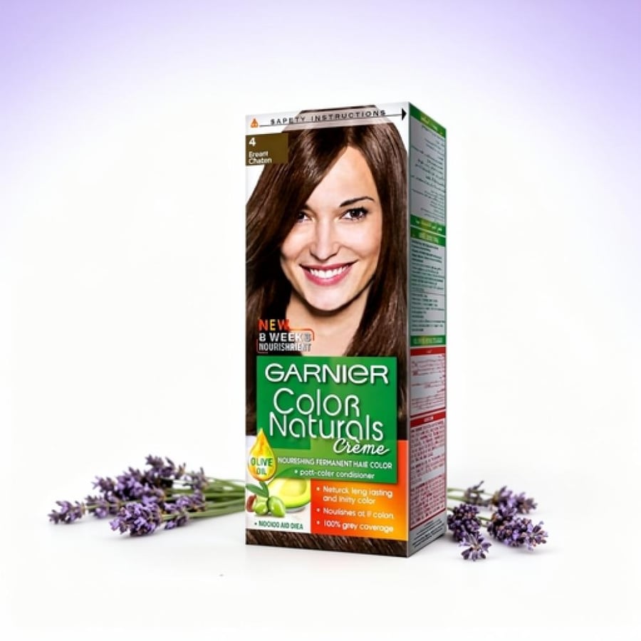 غارنييه كولور ناتشرالز صبغة شعر دائمة مغذية درجة 4 بني