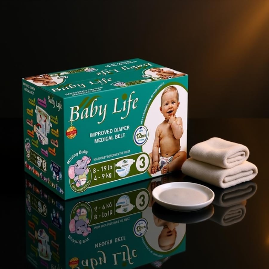 بيبي لايف حفائض أطفال مقاس 3 - 96 حفاضة