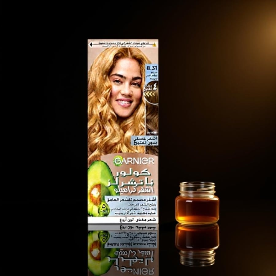 غارنييه صبغة الشعر كولور ناتشرلز كريم أشقر كراميلو عسلي 8.31