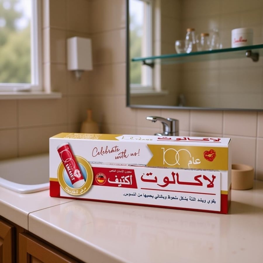 لاكالوت معجون أسنان اكتيف 75 مل مع مرطب شفاه مجاني