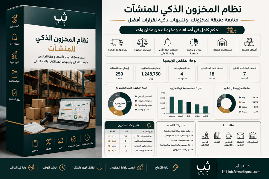 نظام المخزون والمستودعات الذكي للمنشآت