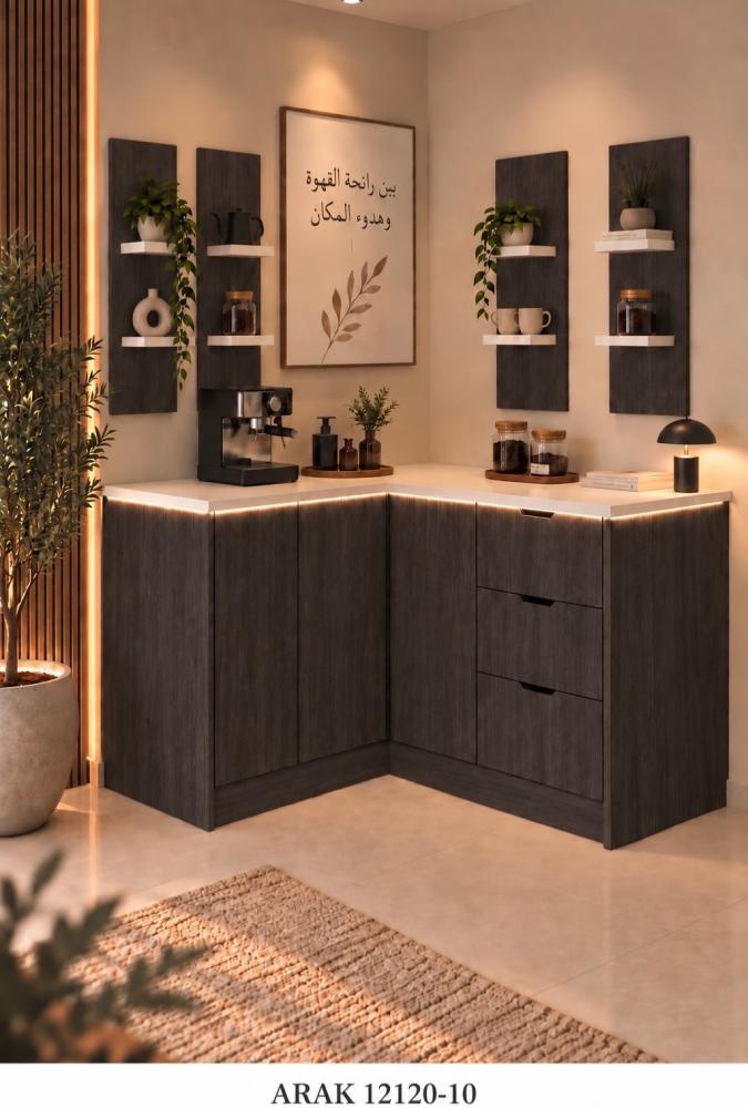 ركن قهوة مودرن حرف L