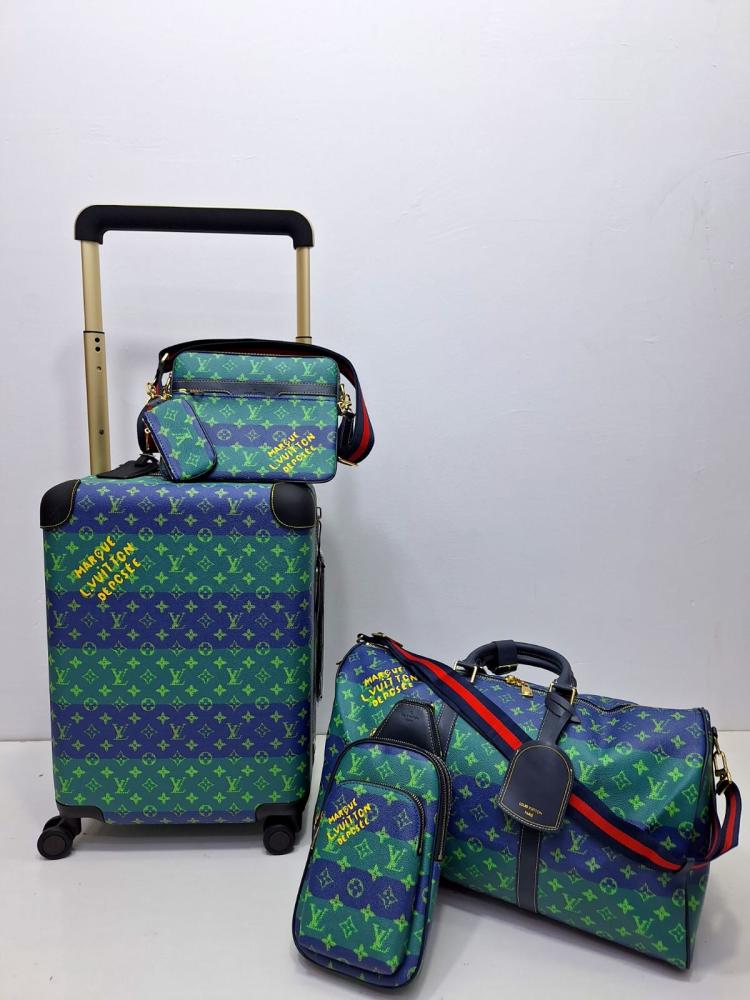 Louis Vuitton Monogram Green Deluxe Travel Set – 4 Pieces
