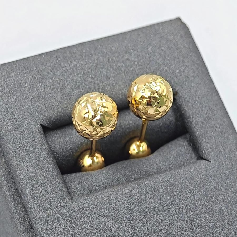 18K Gold Earrings - حلق  ذهب عيار 18