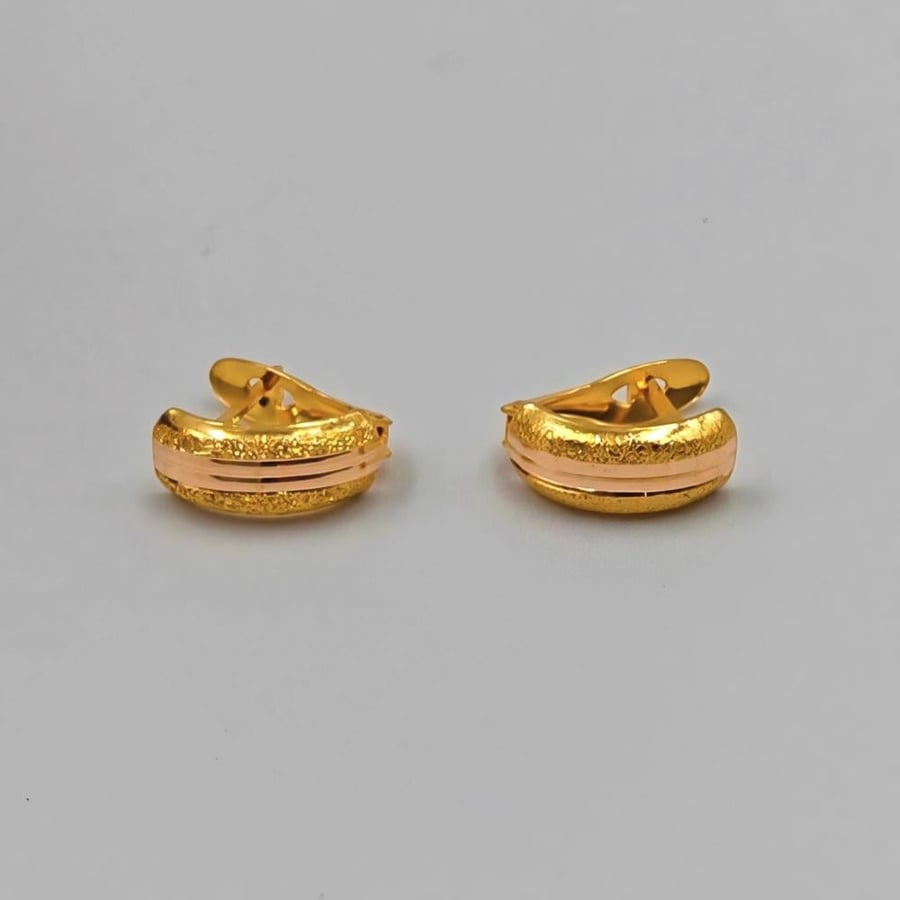 حلق كليب عيار 21 - 21K Clip Earrings