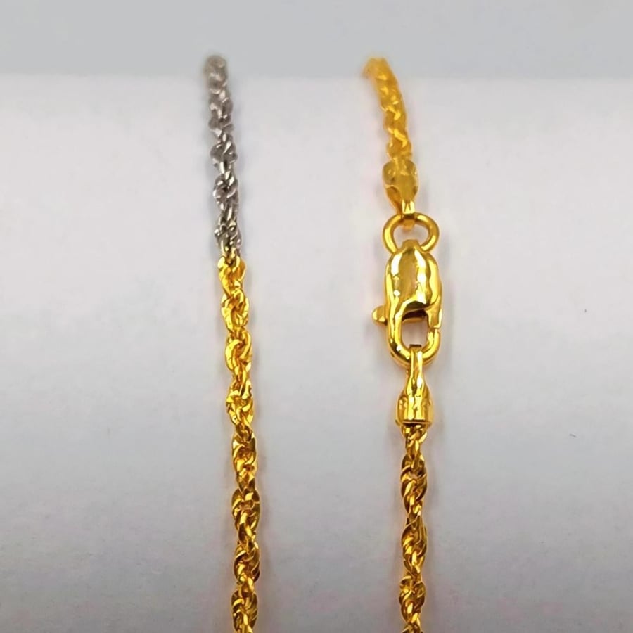 21K Necklace with butterfly pendant
