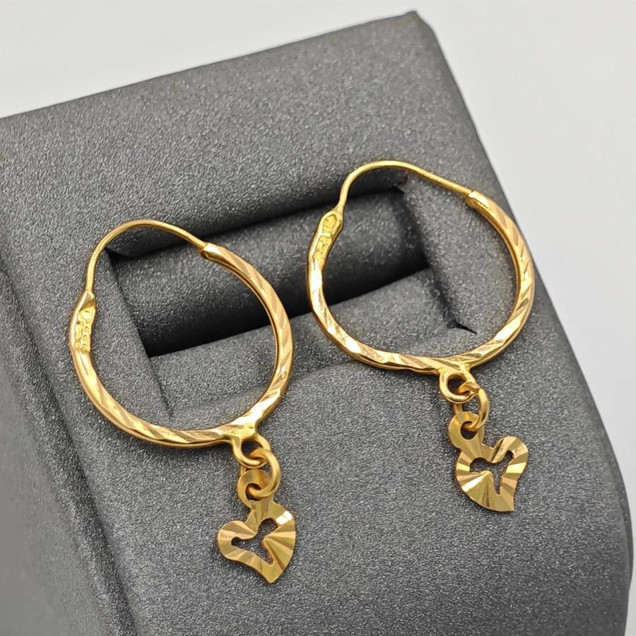 22k Gold Earrings - حلق ذهب عيار 22
