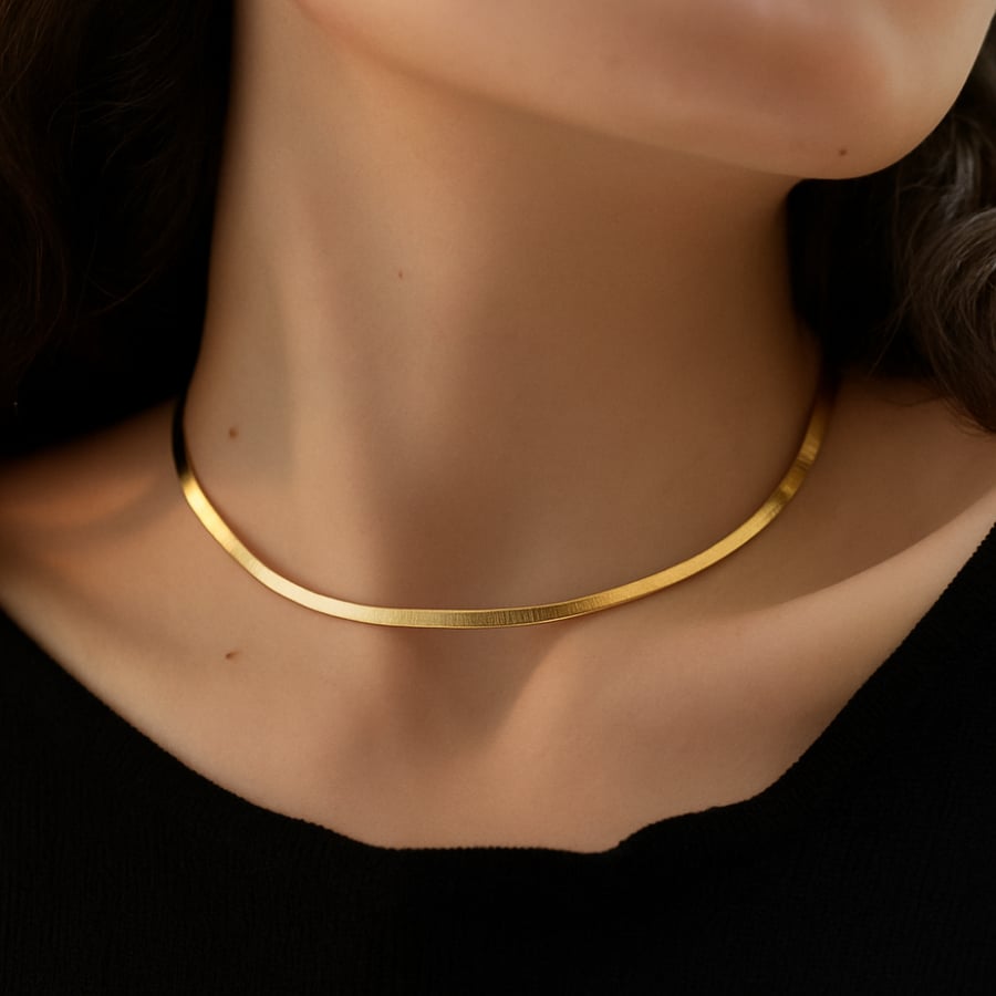 Flat Chain 18k - عقد ذهب عيار ١٨