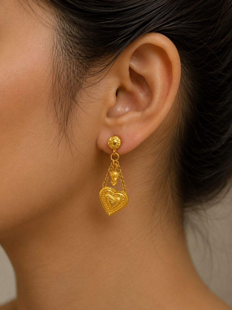حلق  ذهب عيار 22- 22k Gold Earrings