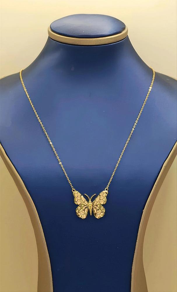 عقد الفراشه المميز جميل وانيق ذهب عيار 21 - Necklace 21k