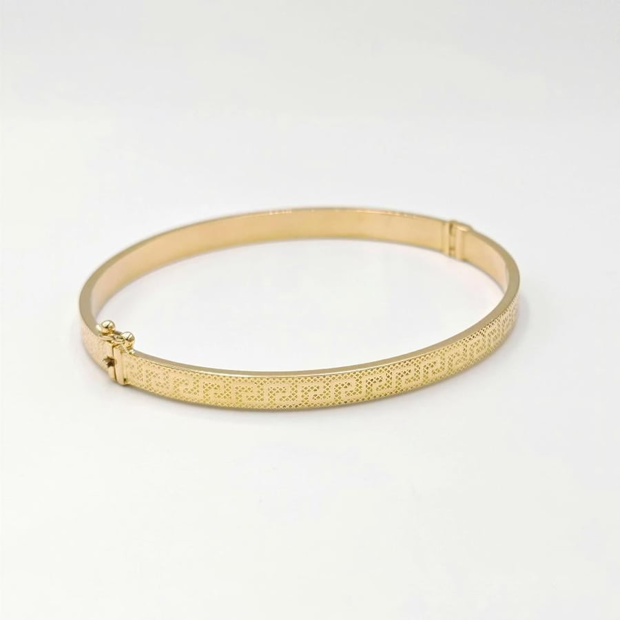 18K Gold Bangle with Versace design