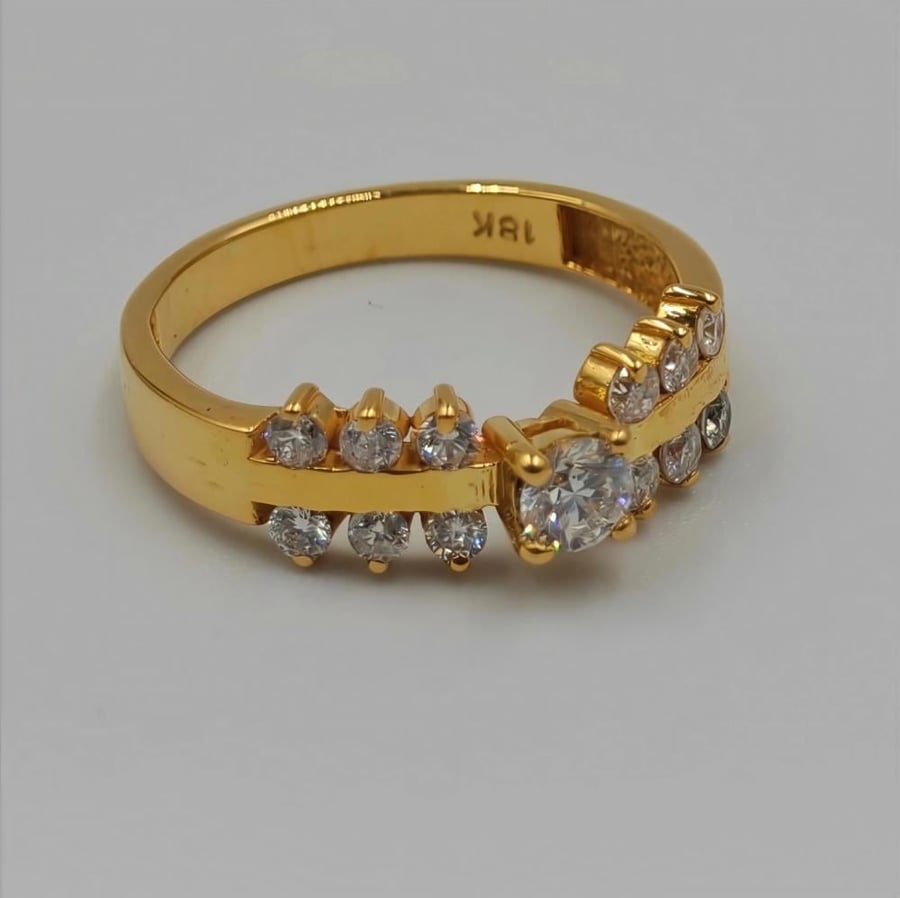 Wide Solitaire Diamond Ring