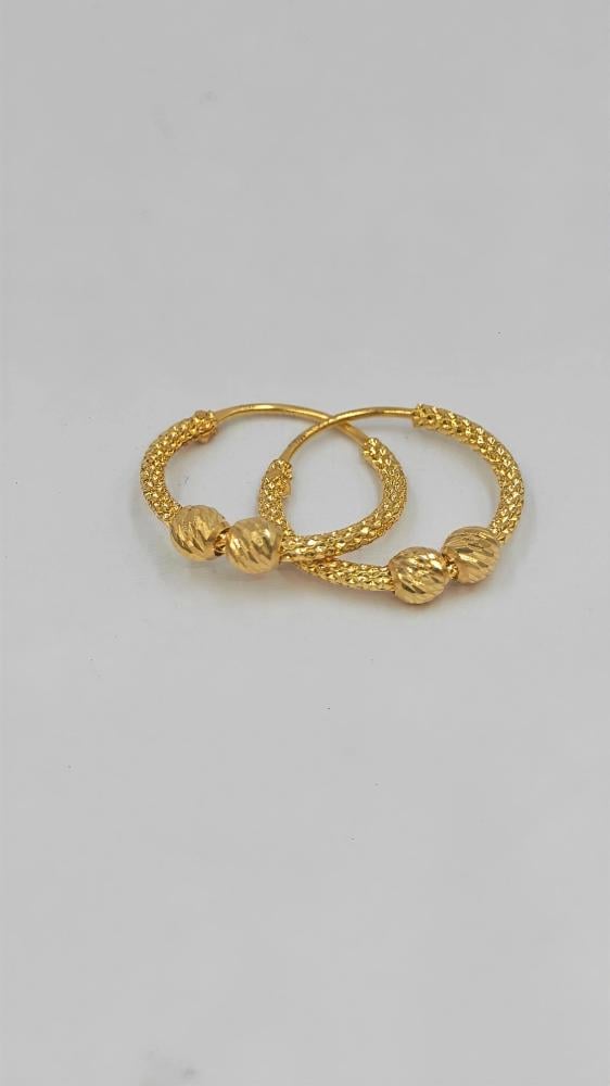 حلق ذهب عيار 21 - 21K Gold Earrings