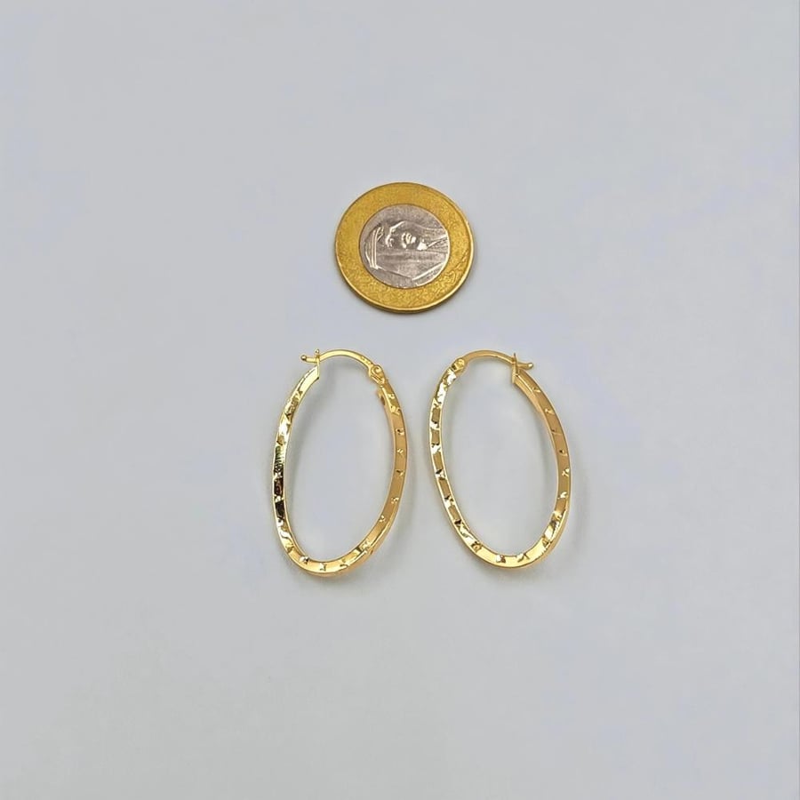 حلق ذهب عيار 18 - 18K Gold Earrings