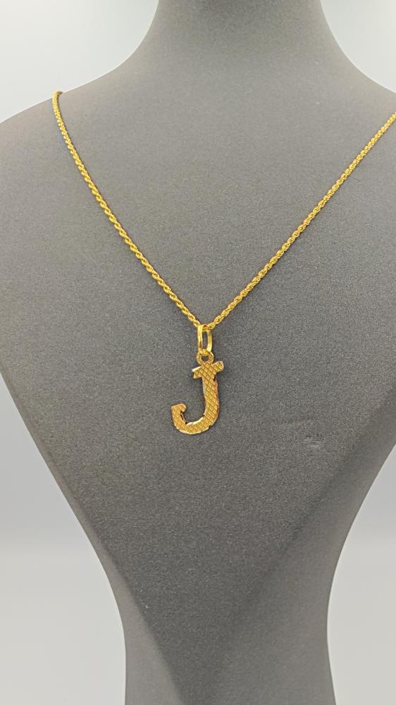 سلسال تعليقة حرف عيار 18 - Chain with pendant 18K