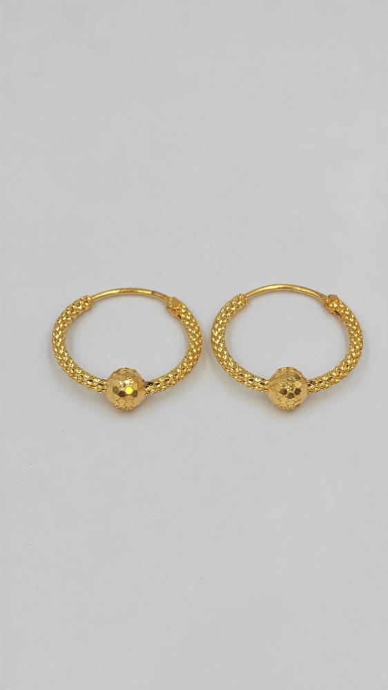 حلق ذهب عيار 21 - 21K Gold Earrings