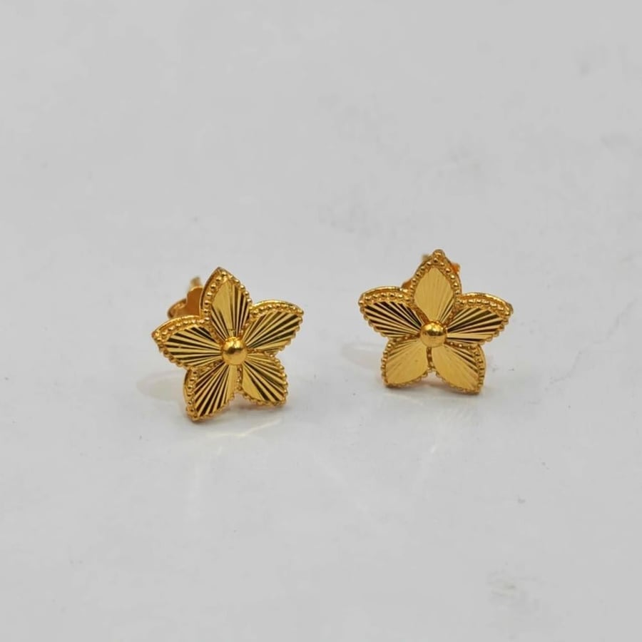حلق ذهب عيار 21 - 21K Gold Earrings