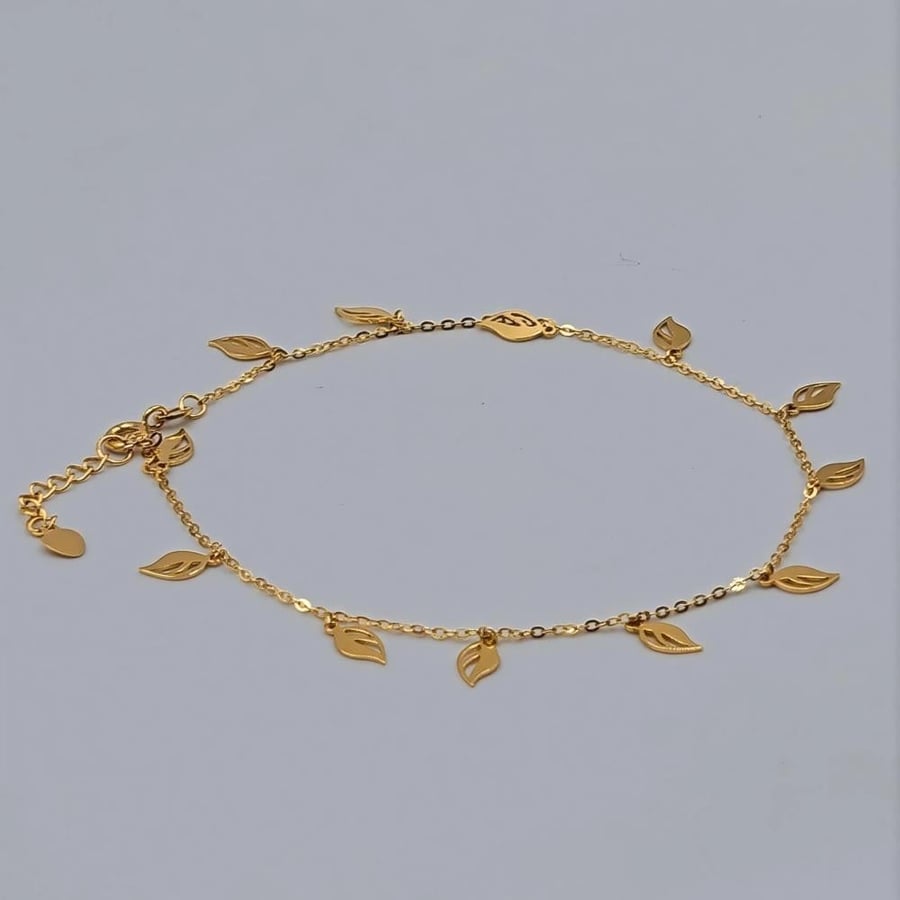 18K Gold Anklet خلخال ذهب عيار 18