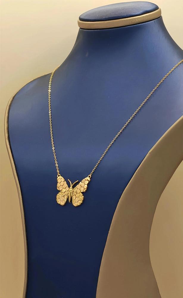 عقد الفراشه المميز جميل وانيق ذهب عيار 21 - Necklace 21k