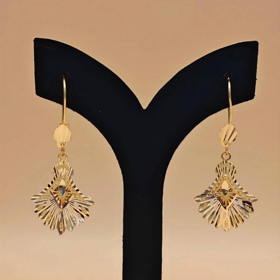 حلق ذهب عيار 22 - 22K Gold Earrings